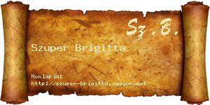 Szuper Brigitta névjegykártya